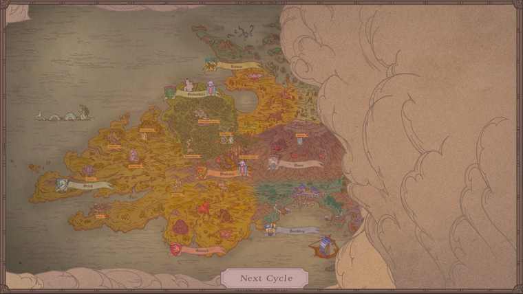The illustrated map of Bretania showing Brizh, Groveshire, Drakovic, Almor, Kutnar, Southbay and Gavault